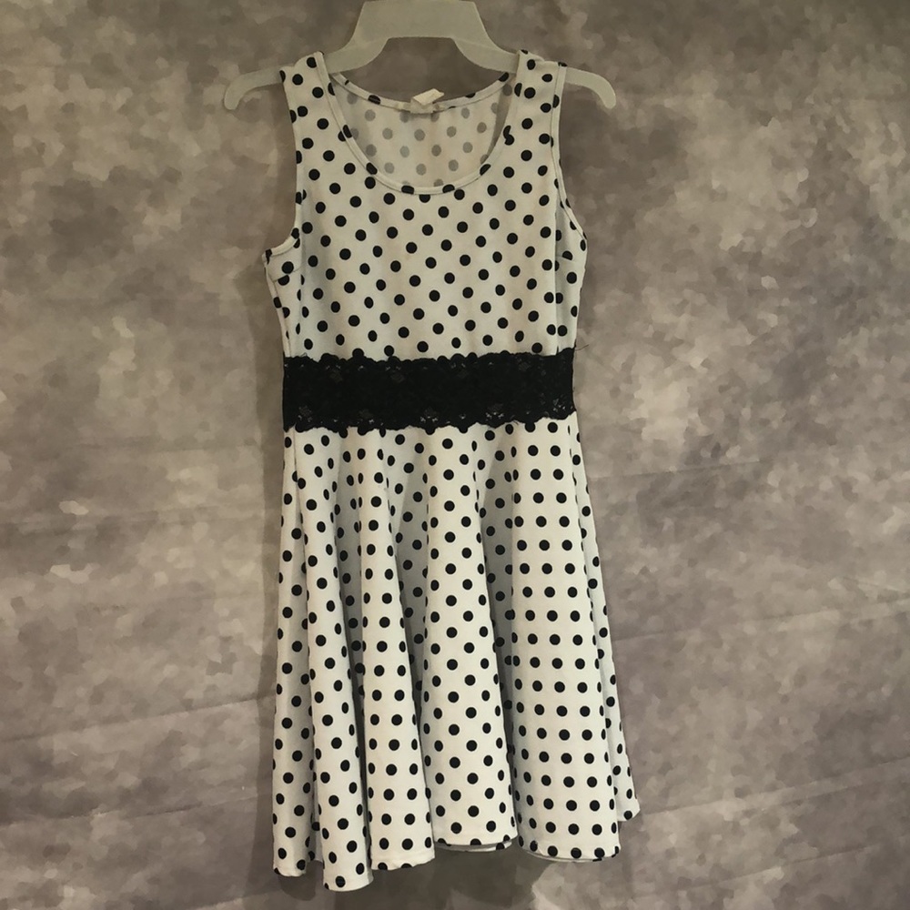 Black and White, Lacy, Mini Dress